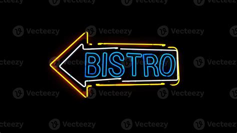 Bistro neon sign. 13311283 Stock Photo at Vecteezy