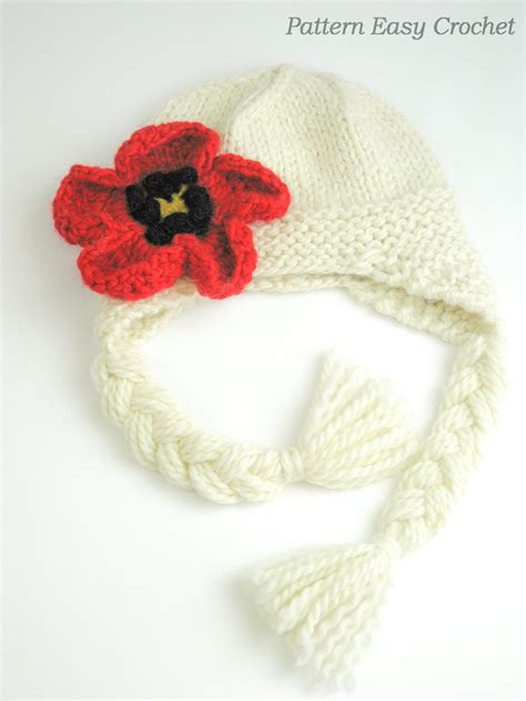 Knitting Pattern Hat With Flower in 6 Sizes From Newborn to - Etsy