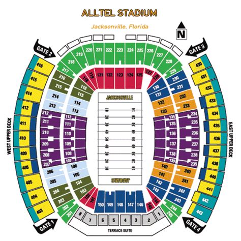 Jacksonville Jaguars Stadium Seating Chart