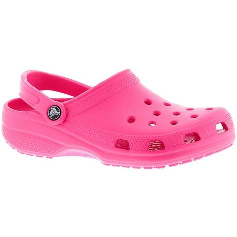 Crocs Classic Unisex Pink Slip On 5 M ($35) liked on Polyvore featuring ...