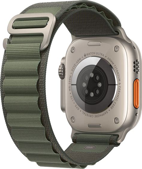 Apple Watch Ultra GPS + Cellular, 49mm Titanium Case with Green Alpine ...