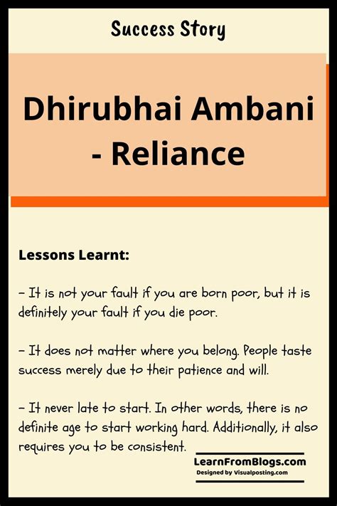 Dhirubhai Ambani - Reliance - Success