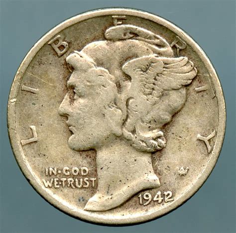 1942/1 Mercury Dime VF-30 | Rare coins worth money, Old coins price, Antique coins