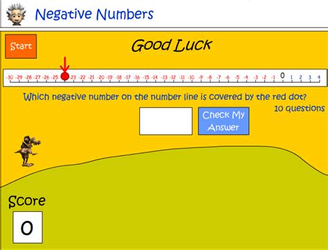 Negative numbers - Studyladder Interactive Learning Games