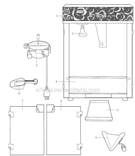 Waring WPM60 Popcorn Maker OEM Replacement Parts From eReplacementParts.com