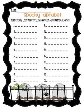 Spooky Halloween Spelling Unit by Where the Wild Things Learn | TpT