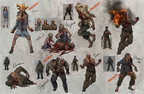 Clicker Male: The Last of Us, Hyoung Nam | The last of us, Zombie illustration, Monster concept art