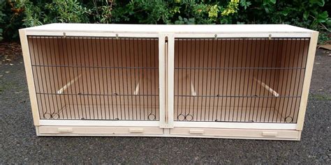 Double Canary Breeding Cage 38" x 15 x 12 With BLACK FRONTS | eBay