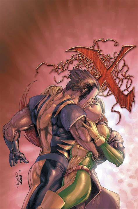 X-MEN #169 Rogue and Wolverine kiss...Written by Peter Milligan Pencils & Cover by Salvador ...