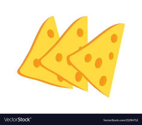 Cheese slices collection Royalty Free Vector Image