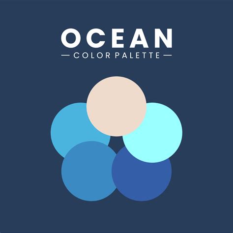 Various kinds of ocean blue palette 6098001 Vector Art at Vecteezy