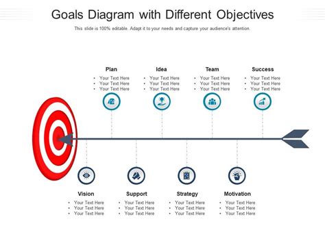 Goals Diagram With Different Objectives Infographic Template | Presentation Graphics ...