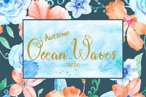 Brush Font Duo Ocean Waves ~ Script Fonts ~ Creative Market