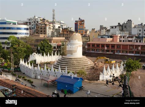 Nepal Earthquake: Dharahara tower destroyed by earthquake Stock Photo, Royalty Free Image ...