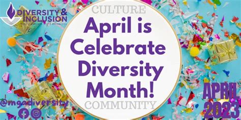 From the Office of Diversity: April is Celebrate Diversity Month