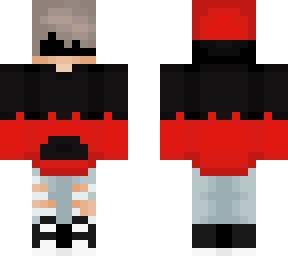 Red and black hoodie | Minecraft Skin