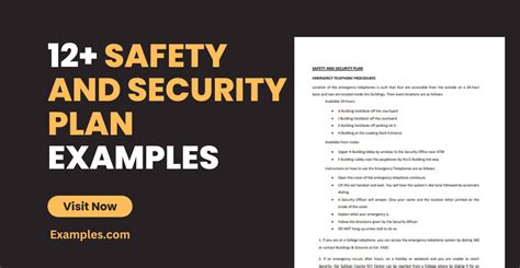 Safety Security Plan - 12+ Examples, Format, How To Create, Pdf