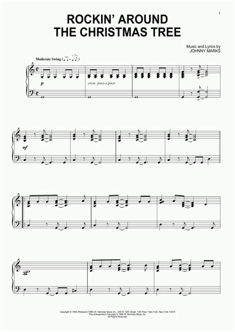 Rockin' Around The Christmas Tree Piano Sheet Music