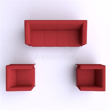 Top View Sofa Plan / Vector furniture icons top view with bed, sofa, dining table, chairs, bar ...