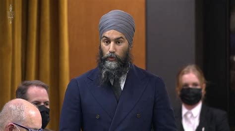 NDP Leader Jagmeet Singh reacts to the re-election of Anthony Rota as Speaker of the House of ...