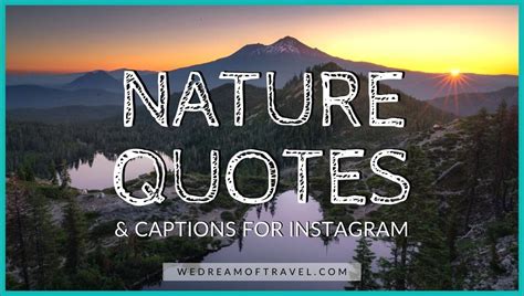 275+ Beautiful, Inspired Nature Quotes & Captions for Instagram ⋆ We Dream of Travel Blog