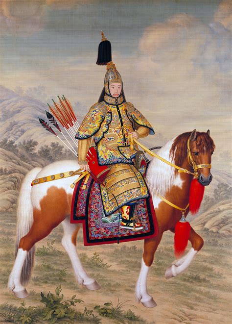 The Qianlong Emperor in Ceremonial Armour by Giuseppe Castiglione, 郎世寧