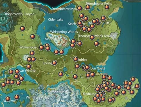 Sunsettia Genshin Impact Map