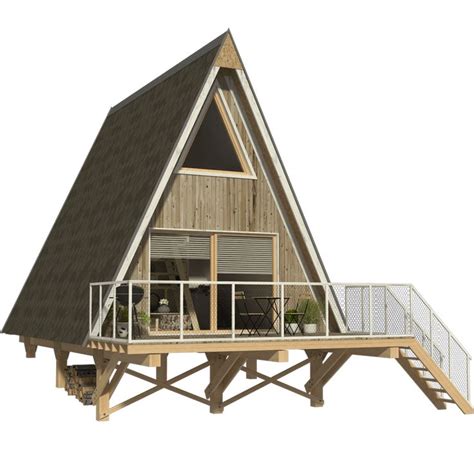 A-Frame Cabin Plans with Loft | 삼각 집, 집, 트리하우스