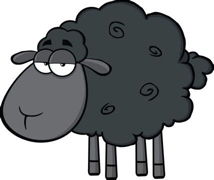 Animated Lamb Clipart Black