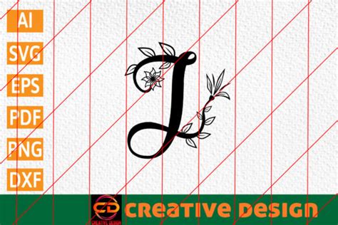 Letter J Monogram, Alphabet Monograms Graphic by Creative Design ...