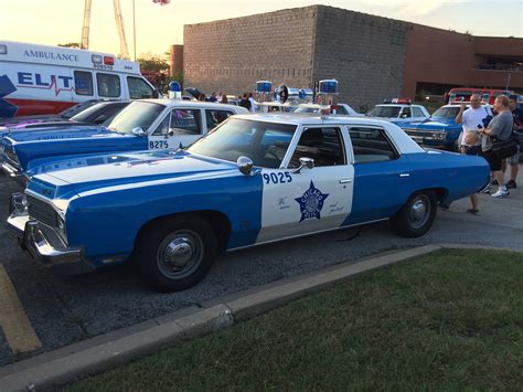 Restored antique Chicago, Illinois Police car on display at the 2015 Chicagoland Emergency ...