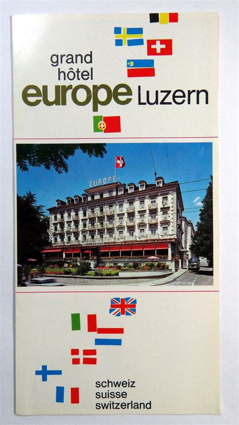 Vintage Travel Brochure Grand Hotel Europe Lucerne Switzerland Luzern | eBay | Travel brochure ...