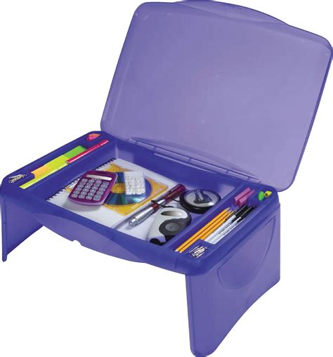 Kids Portable Folding Lap Desk Writing Table with Storage Compartments For Pens | eBay