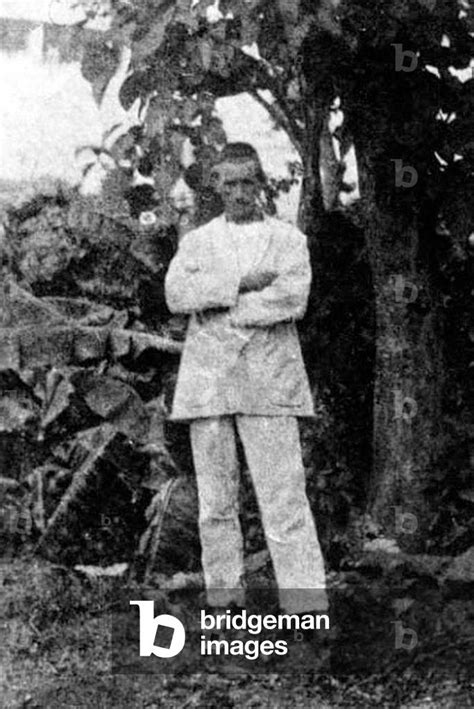 Image of France/Ethiopia: Arthur Rimbaud (1854 - 1891) standing in front of