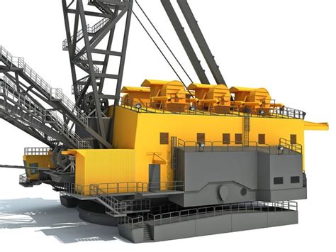 Dragline excavator 3D model - TurboSquid 1381590