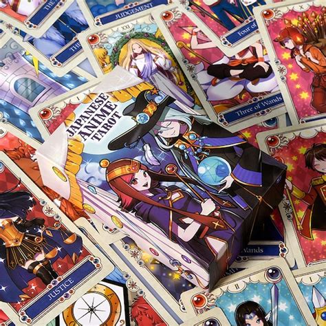 Japanese Anime Tarot Cardscute Tarot Cards Beginner Tarot - Etsy