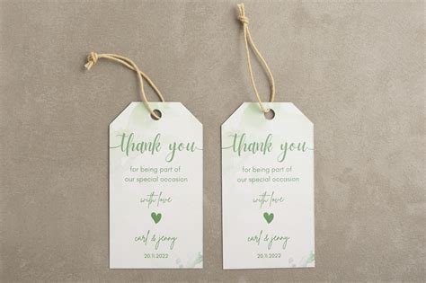 Printable Thank You Tag Template Printable Custom Tag - Etsy