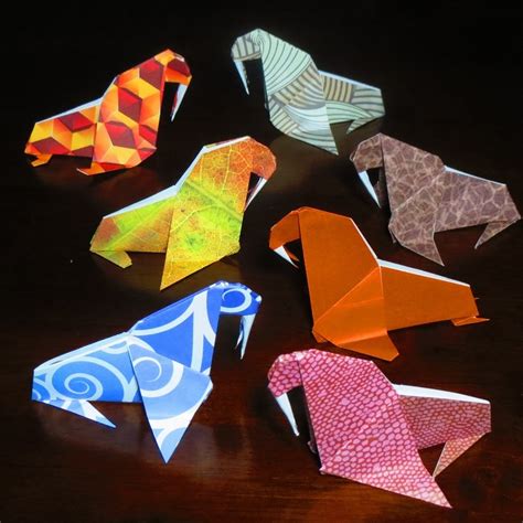 Walrus Printable Origami Instructions