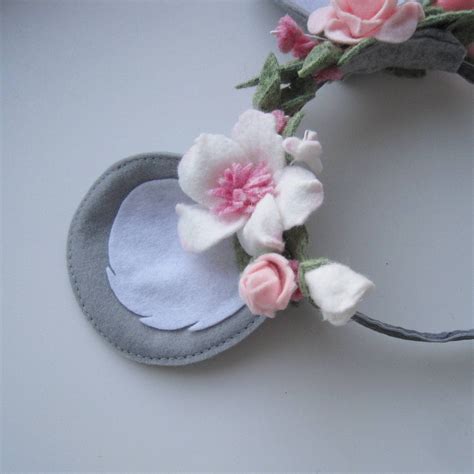 Gray Mouse Ears Headband Adult Mouse Ears Mouse Headband Mouse Ears ...