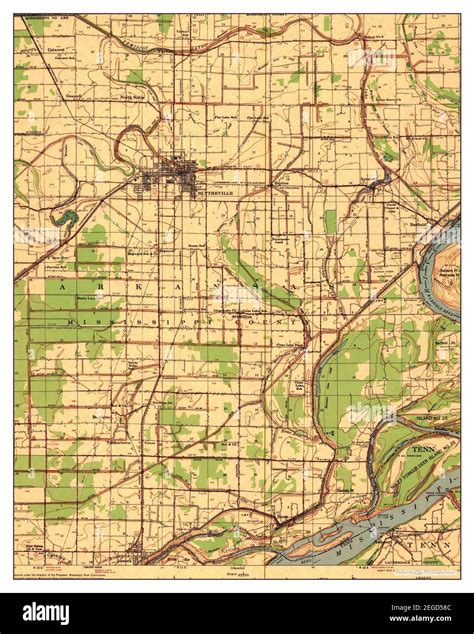 Blytheville, Arkansas, map 1939, 1:62500, United States of America by Timeless Maps, data U.S ...