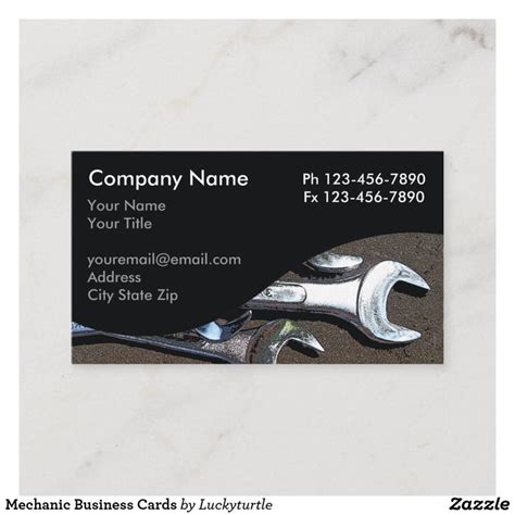 Mechanic Business Cards | Zazzle | Zazzle business cards, Company business cards, Business cards