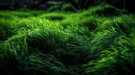 Green Grass Field In The Dark With A Dark Background, Grass, Plant ...