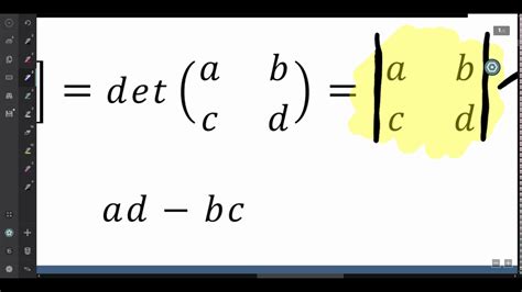 Lesson 4 4: Determinants of 2x2 Matrices - YouTube