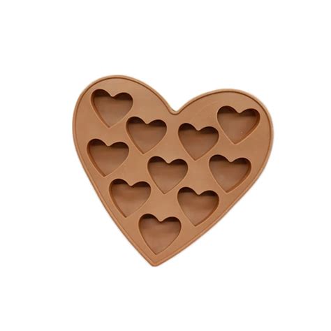 New Silicone Lovely Heart Shape Cake Mold 10 Small Heart Shaped Silicone Cake Bakeware Molds-in ...