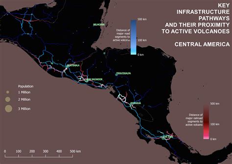 Population, infrastructure and volcanoes in Central America – Geokincern Limited