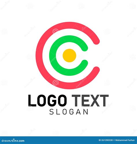 Letter Coc Logo Design, Colorful Logo, With Target Icon Vector Illustration | CartoonDealer.com ...