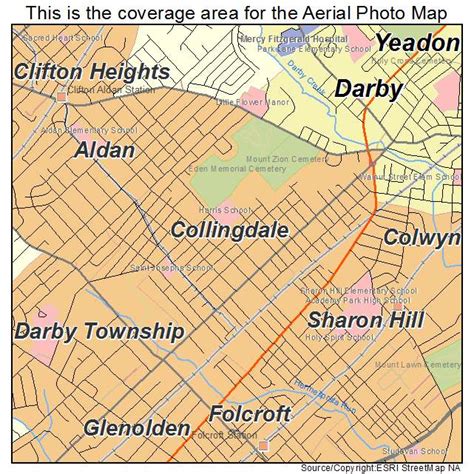 Aerial Photography Map of Collingdale, PA Pennsylvania