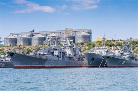 Ships in the Black Sea Fleet in the Sevastopol Bay Editorial Stock ...