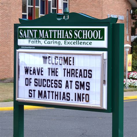 School Sign for St Matthias School - Somerset, NJ