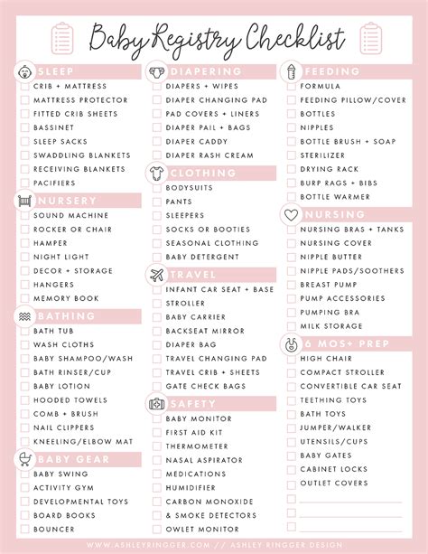 FREE · BABY REGISTRY GUIDE + PRINTABLE CHECKLIST